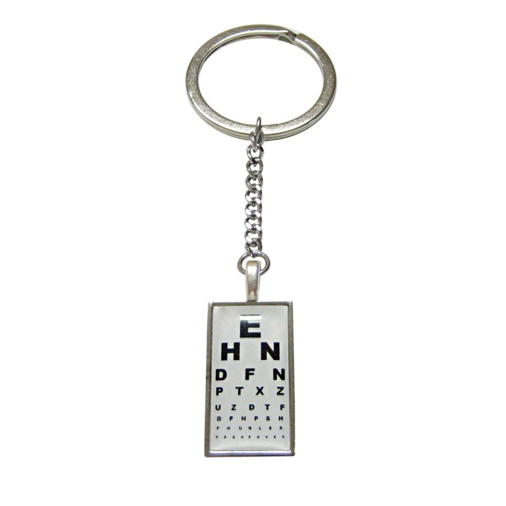 Thin Bordered Rectangular Optometrist Keychain - image 1